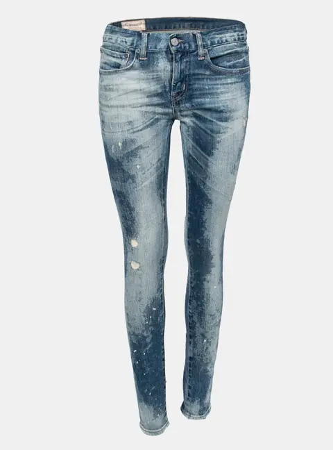 Polo Ralph Lauren Blue Denim Distressed Jeans S Waist 28"