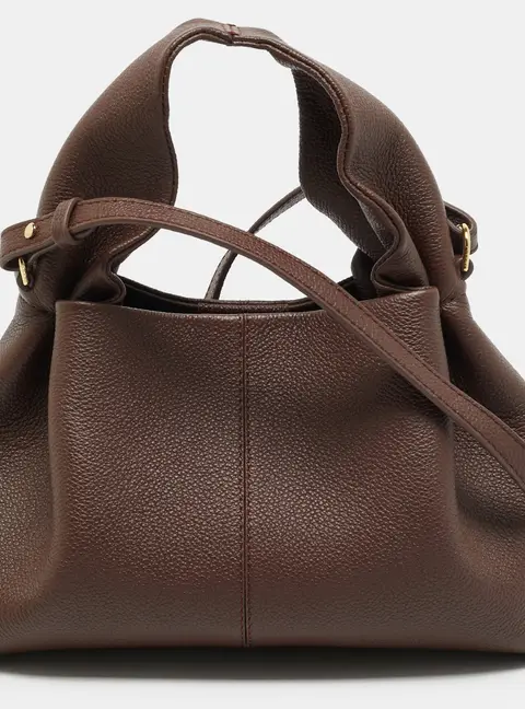 Pol&egrave;ne Num&eacute;ro Neuf Mini Dark Brown Leather Shoulder Bag