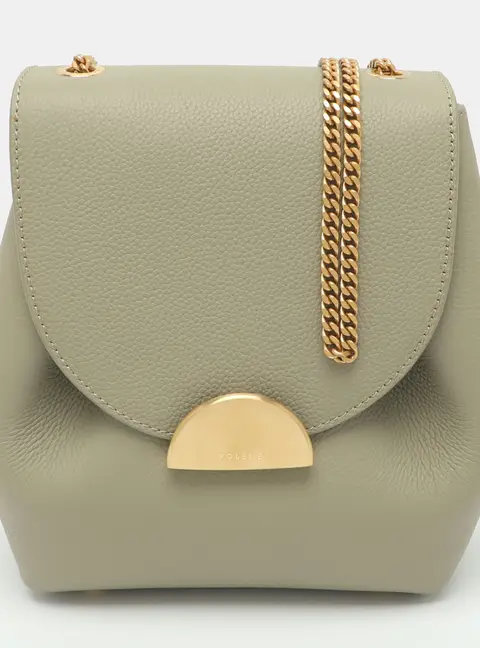 Pol&egrave;ne Numero un Mini Green Leather Crossbody Bag