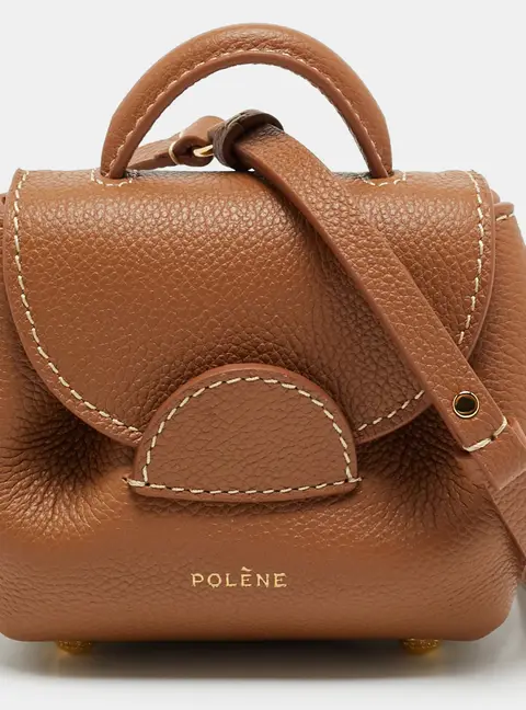 Pol&egrave;ne Num&eacute;ro Un Micro Camel Leather Crossbody Bag