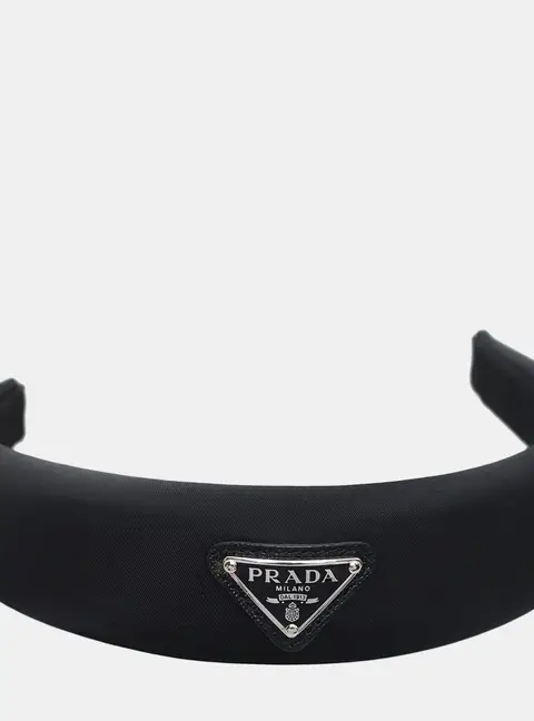 Prada Triangle Logo Headband