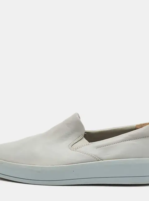 Prada Sport Grey Leather Slip On Sneakers Size 36.5