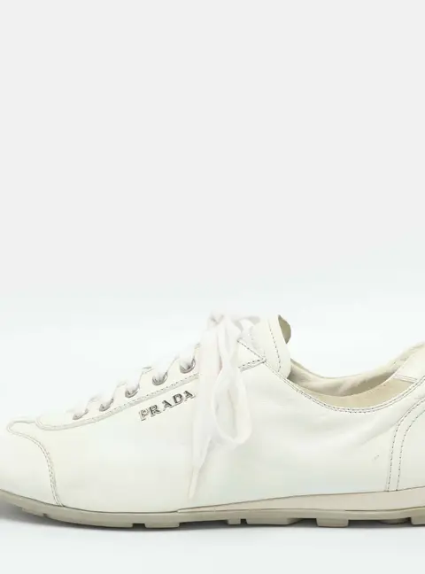 Prada Sport Size 39 White Leather Low Top Sneakers