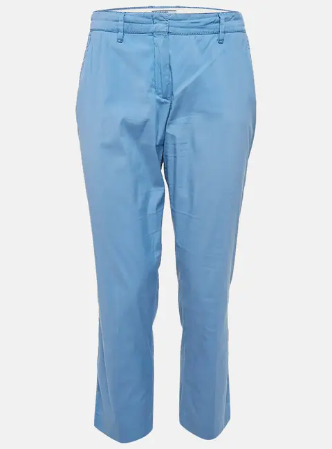 Prada Blue Cotton Blend Trousers M