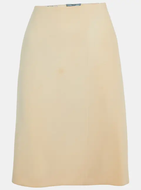 Prada Cream Wool Pencil Skirt M