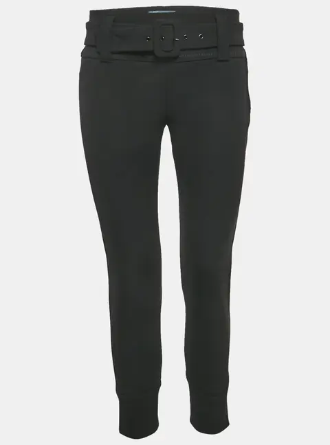 Prada Black Stretch Crepe Trousers S