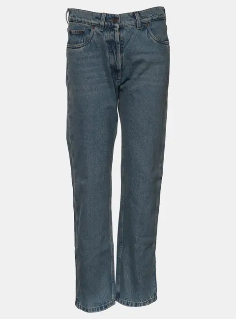 Prada Triangle Logo Blue Denim Jeans