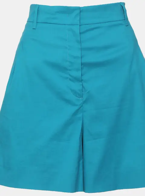 Prada Blue Satin Regular Shorts M