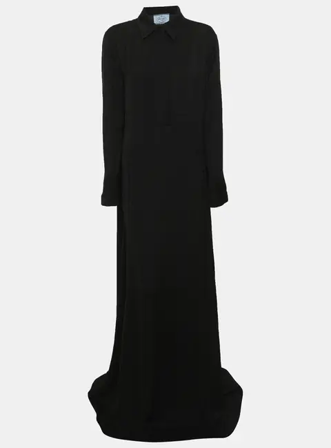 Prada Black Satin Abaya M
