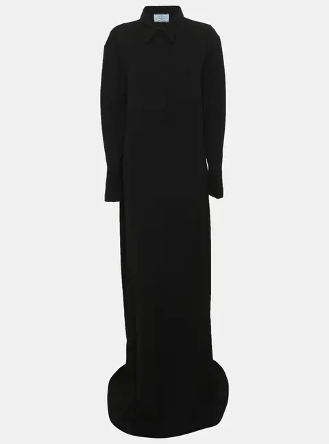 Prada Black Crepe Abaya M