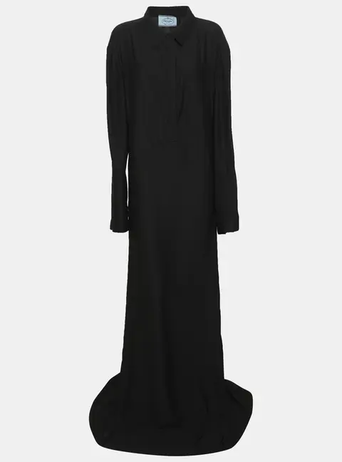 Prada Black Satin Abaya 4XL