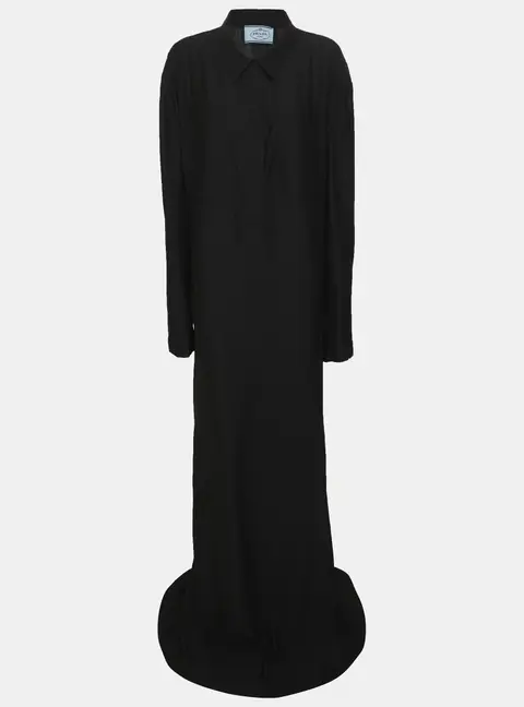 Prada Black Satin Abaya 4XL