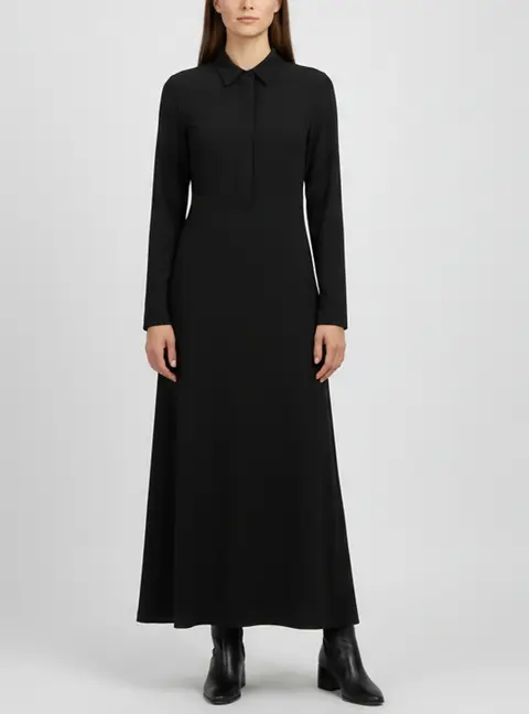 Prada Black Crepe Abaya M