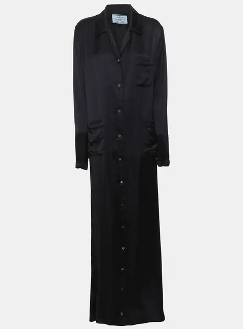 Prada Midnight Blue Satin Abaya M
