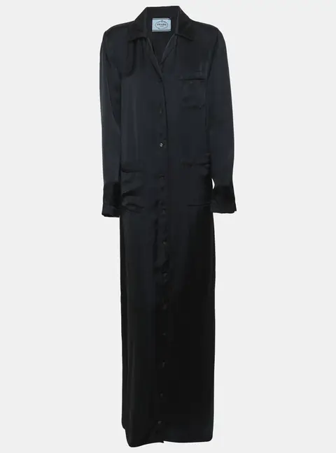 Prada Midnight Blue Satin Abaya XS
