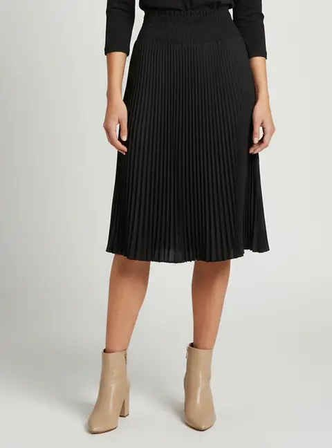 Prada Black Plisse Crepe Short Skirt S