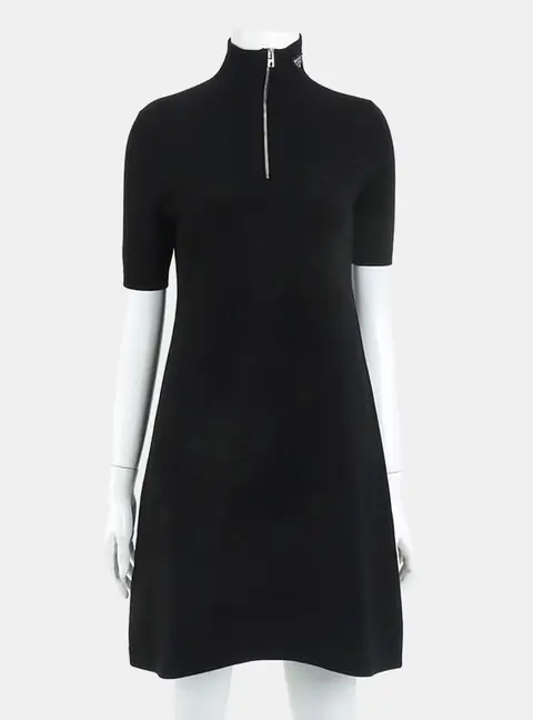 Prada Black Short Sleeved Dress Size XS