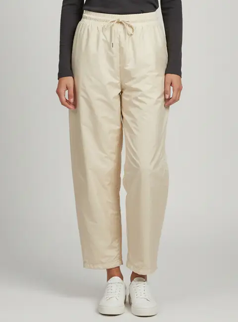 Prada Cream Re-Nylon Padded Drawstring Trousers M