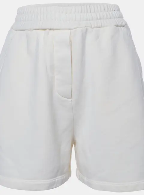 Prada Cream Logo Detail Jersey Bermuda Shorts S