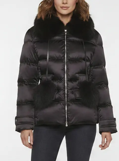 Prada Black Nylon Zip Up Long Sleeve Quilted Down Jacket S