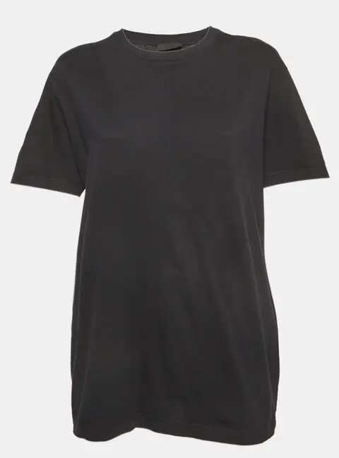 Prada Black Jersey Crew Neck T-shirt XL