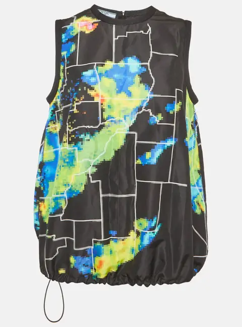 Prada &lsquo;Radar&rsquo; Pixelated Ripstop Graphic Nylon Vest M