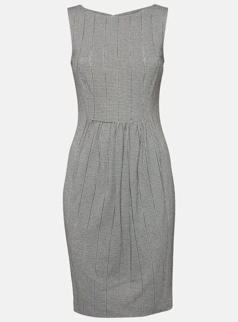Prada Black/White Stretch Knit Flared Mini Dress S