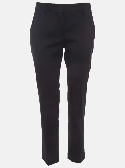 Prada Navy Blue Wool Blend Regular Fit Trouser M