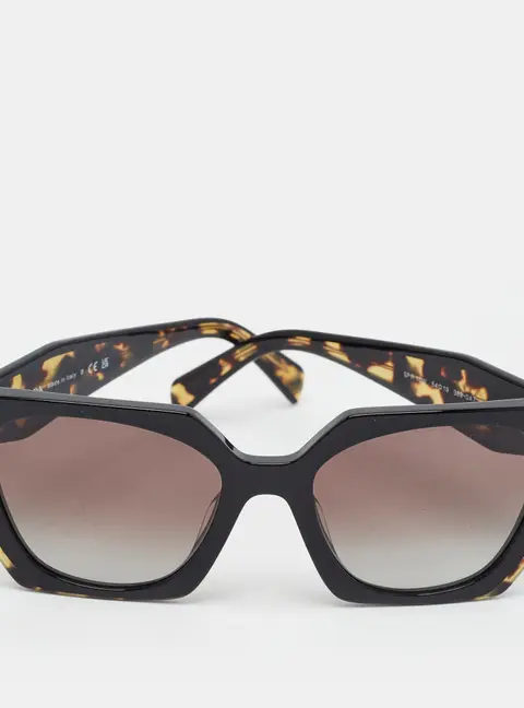 Prada Tortoiseshell Brown Gradient SPR 15W Frame Square Sunglasses