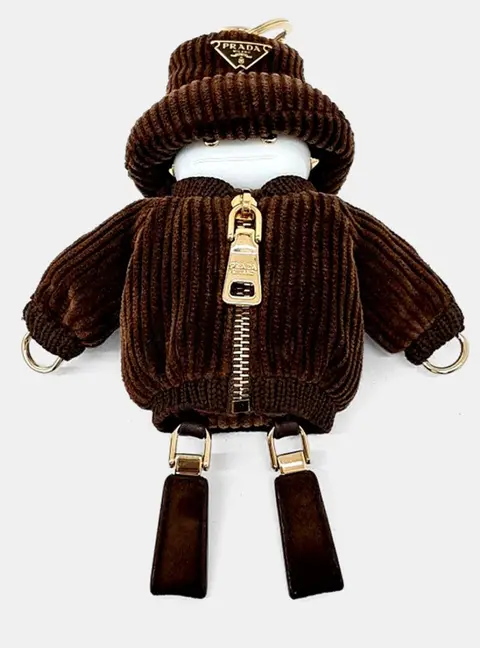 Prada Soft Robot Corduroy Keychain