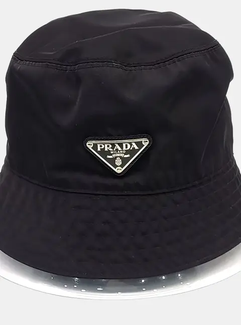 Prada Black nylon bucket hat