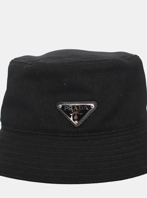 Prada Triangle Logo Bucket Hat