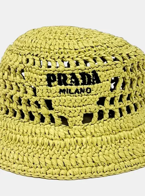 Prada Light Green Rayon Bucket Hat