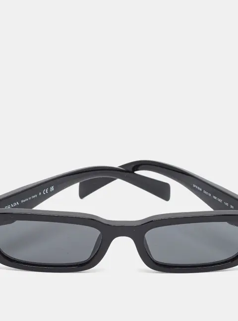 Prada Black SPR BO6 Symbole Rectangle Sunglasses