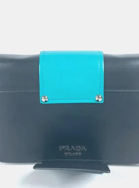 Prada Plex Ribbon Jewels Mini Black Calfskin Leather Crossbody Bag