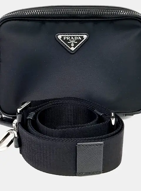 Prada Re-Ylon Black Crossbody Bag