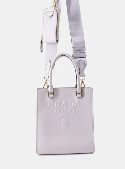Prada 2Waybag Mini Purple Leather