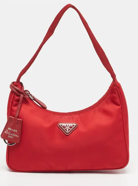 Prada Re-Edition 2000 Red Nylon Shoulder Bag