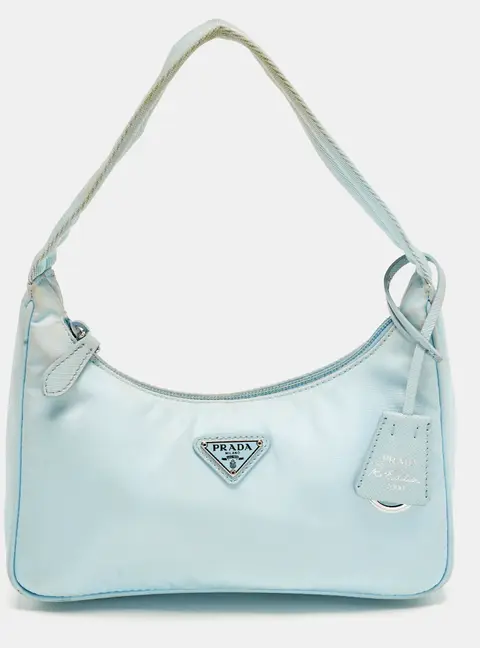 Prada Re-Edition 2000 Light Blue Re-Nylon Shoulder Bag