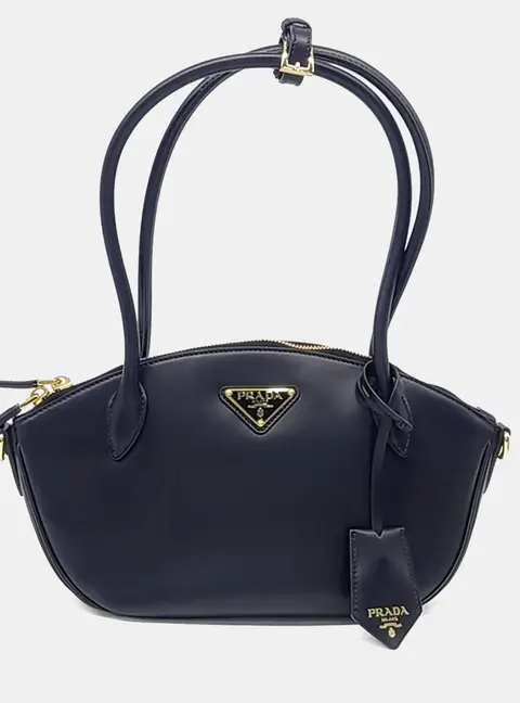 Prada Black Leather Shoulder Bag