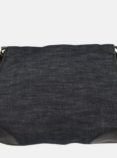 Prada Navy Denim Shoulder Bag