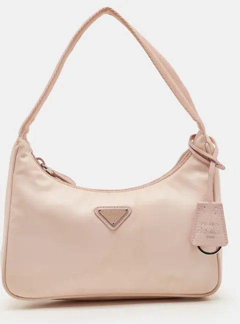 Prada Re-Edition 2000 Light Pink Nylon Shoulder Bag
