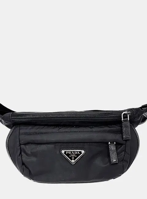 Prada Black Nylon Re-Ylon Biker Bag Small