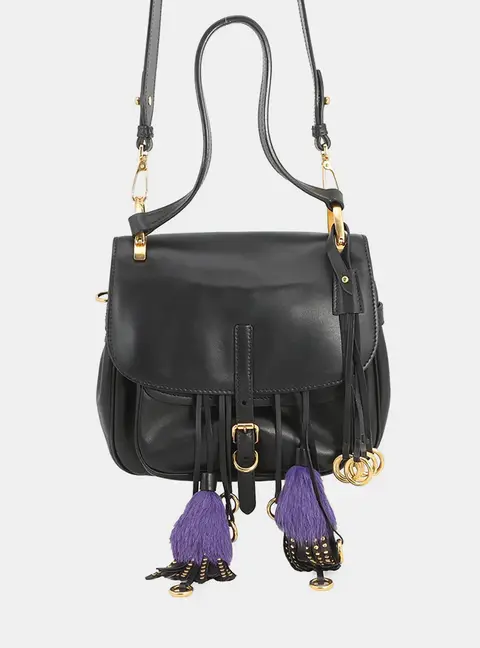 Prada Corsaire Black Calfskin Leather Crossbody Bag