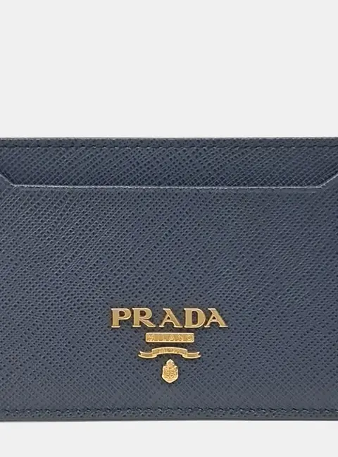 Prada 2MC208 Navy Saffiano Leather Card Holder