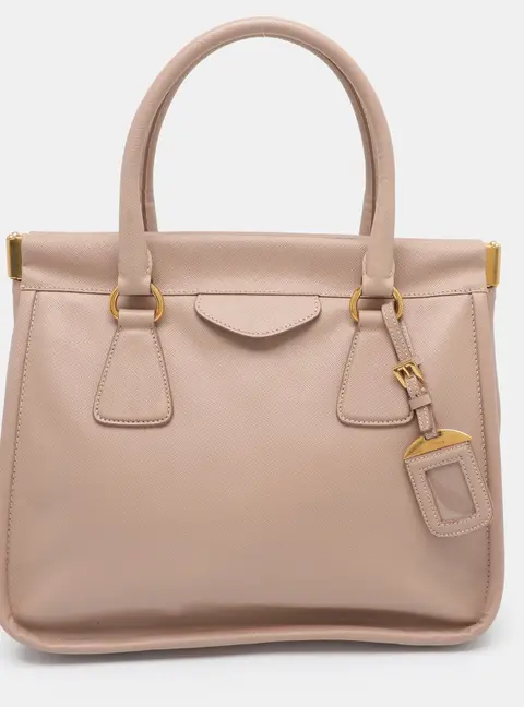 Prada Cannella Beige Saffiano Leather Tote