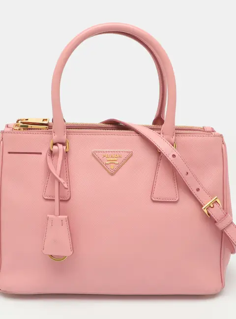Prada Galleria Medium Pink Saffiano Leather Tote