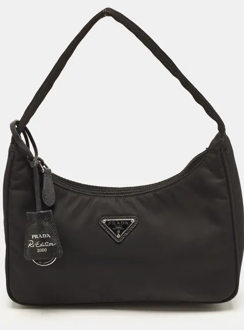Prada Re-Edition 2000 Mini Black Re-Nylon Shoulder Bag
