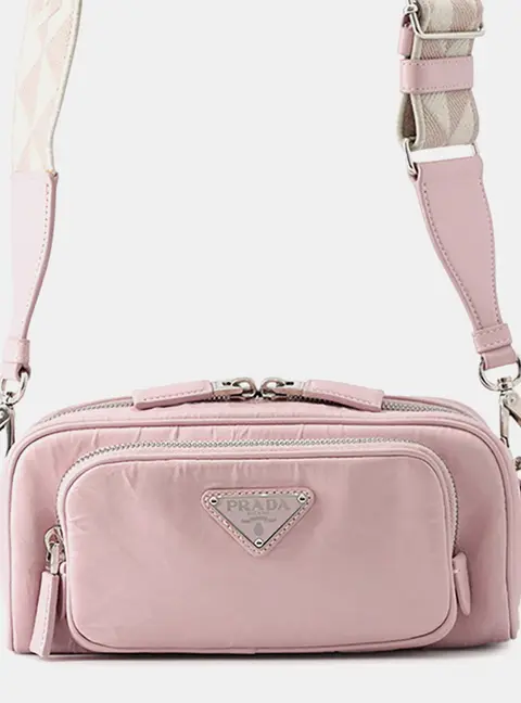 Prada Camera Bag Pink Nappa Leather Crossbody Bag
