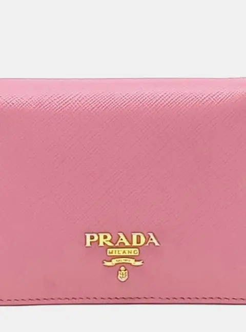 Prada Saffiano Medium Pink Saffiano Leather Wallet Bag